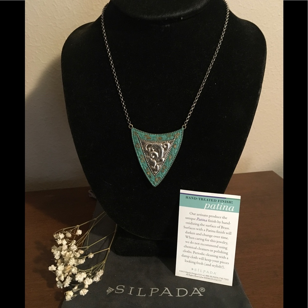 Silpada Sterling Silver and Patina Brass Necklace